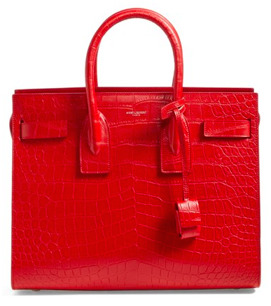 croc embossed leather tote