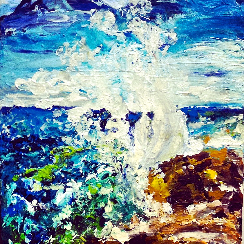 Acrylic Wave Painting by Malinda Knowles